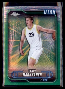 2025 Topps Chrome Green Logo Refractor Lauri Markkanen Utah 37 - Bild 1 von 2