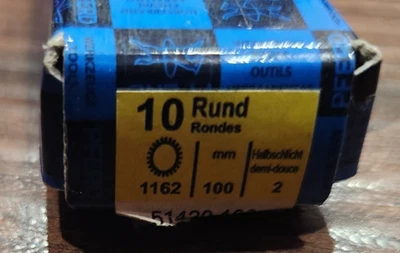 PFERD 11062 Round File 4" Second Cut, 10/BOX - Image 1 of 4