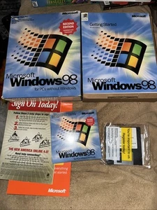 MICROSOFT WINDOWS 98 SECOND EDITION FULL OPERATING SYSTEM WIN 98 SE RETAIL BOX - Photo 1/14