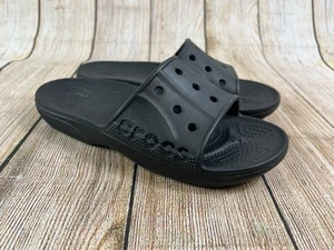 Crocs Baya II Waterproof Black Slip On Slides Mens Size 6 Women’s 8 Sandals - Picture 1 of 4
