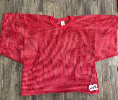 复古自行车短网眼衬衫球衣男式红色健身房训练美国 90 年代 A L/XL — 第 1/4 张图片