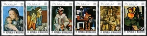 Malediven Briefmarke 489-494 - Picasso Gemälde - Bild 1 von 1