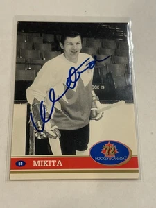 Tarjeta de hockey IP automática STAN MIKITA Chicago Blackhawks Salón de la fama - Imagen 1 de 2