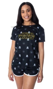 Star Wars Women's Darth Vader and Trooper Heads Shirt and Shorts Pajama Set (XS) - Imagen 1 de 5