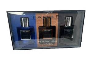 TAHARI TheTrioCollection 3X 1oz EDT Spray Aqua Wave, Cuero Oud, Negro NUEVO EN CAJA SELLADO - Imagen 1 de 3