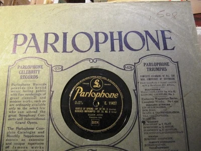 1939 EILEEN JOYCE Piano GRIEG RECITAL To Spring Summer's Eve PARLOPHONE E 11427 - Image 1 of 4