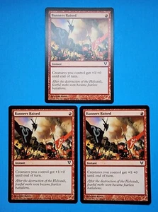 3x Banners Raised Avacyn Restored 2012 Mtg Magic Card Red Mountain Instant 127 - Picture 1 of 4