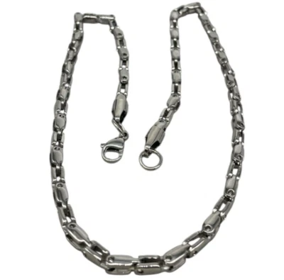 COLLANA MASCHILE FIRMATA GIROCOLLO SEMPLICE 50CM ACCIAIO INOX ANANDA PER REGALO - Immagine 1 di 4