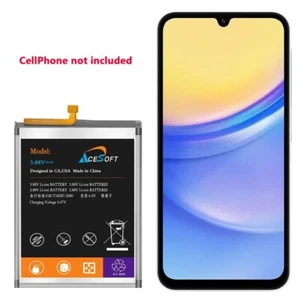 High Power 5020mAh Extended Slim Battery f Samsung Galaxy A15 5G SM-A156U Phone - Picture 1 of 2