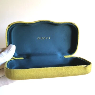 fodero occhiali da sole vista GUCCI box sunglasses custodia case giallo astuccio - Imagen 1 de 3