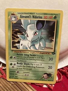 Collectible Pokémon Card Giovanni’s Nidorina 80 HP Body Slam Basic Pokémon - Picture 1 of 2