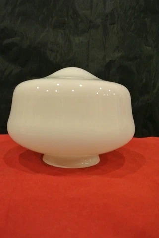 Vtg. Small Light Lamp Shade Milk Glass 4-1/2" H 5-1/2"D Cover
