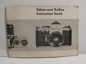 RARE EDIXA-MAT REFLEX OWNERS INSTRUCTION INFO MANUAL BOOK ~ FREE FAST SHIPPING! - Picture 1 of 3