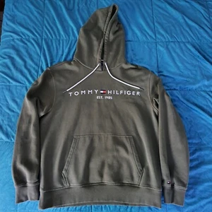 Tommy Hilfiger Embroidered Logo Hoodie (Army Green) - XL - Picture 1 of 7