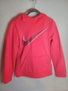 Nike Youth Girls “Dri-Fit” Fluorescent Pink Hoodie-Size-XL EUC - Picture 1 of 5