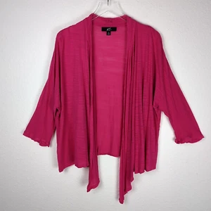 GNW Maglia Donna Avvolgente 2X Rosa Caldo Cascata Bavero Manica 3/4 - Foto 1 di 8