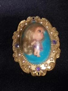 Vintage 1966 Mattel Lucky Locket Kiddle Pendant Lilac Blond Doll  Jewelry - Picture 1 of 10