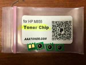 4 puces de toner pour recharge HP Enterprise M855 (CF310A, CF311A, CF313A, CF312A) - Photo 1 sur 2