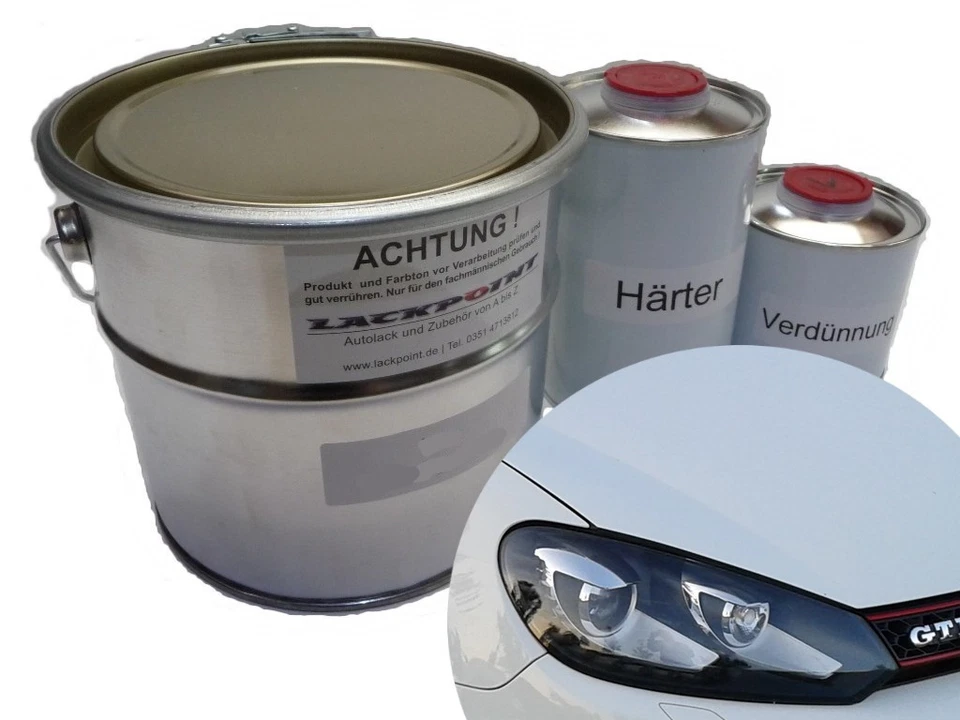 1,75 Liter Set 2K Autolack geeignet für VW LB9A Candyweiß Lackpoint Transporter - Bild 1 von 1