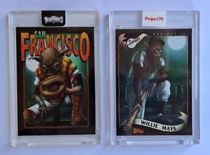 Topps Alex Pardee Project 70 Willie Mays & The Dog Catcher Companion Card Lot - Picture 1 of 6