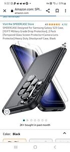 SPIDERCASE Samsung Galaxy S23 Case Heavy Duty Shockproof Case, Black