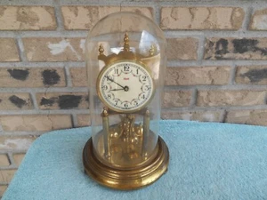 VINTAGE KEININGER & OBERGFELL GERMANY 12" TALL DOMED CLOCK. FOR PARTS OR REPAIR! - Picture 1 of 24