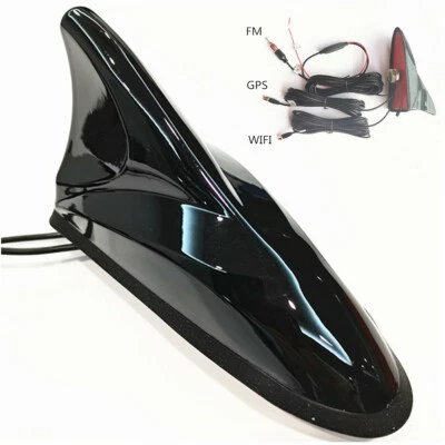 Shark Fin Antenna Car Signal Aerials Roof Radio FM/AM Amplifier Antennas Mount   - Image 1 of 4