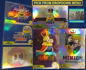 2015 MINIONS MOVIE Jumbo Pack Exclusive Foil Trading Card AUFKLEBER You-Pick-1 - Bild 1 von 16