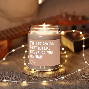 Lassen Sie sich von niemandem behandeln wie kostenlose Salsa lustige motivierende Duftkerze 9oz - Bild 1 von 16