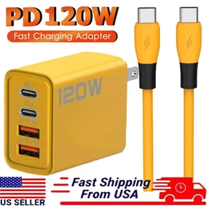 120W Fast Charging USB Type C Wall Charger For iPhone 16 15 Pro Max 16e 14 13 12 - Picture 1 of 19