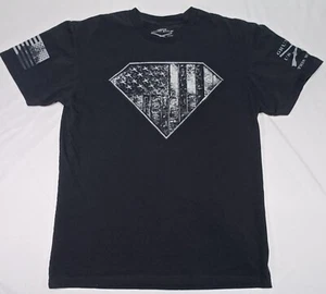 Grunt Style Superman Emblem Black & Gray 100% Cotton T-Shirt Men's Size Medium - Picture 1 of 14