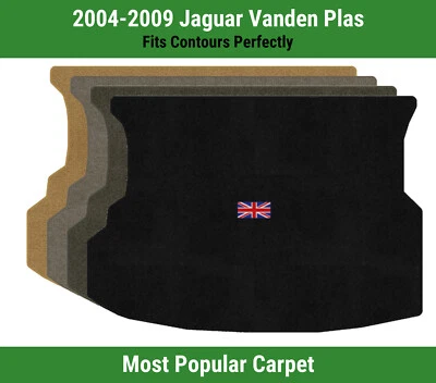 Lloyd Ultimat Trunk Carpet Mat for '04-09 Jaguar Vanden Plas w/British Flag Logo - Image 1 of 4