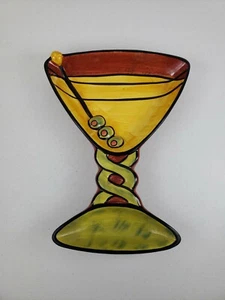 Certified International Carolyn Oltman Martini Art In Motion Large Serving Dish - Picture 1 of 9