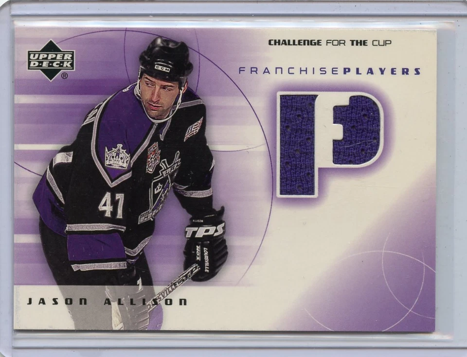 2001-02 CHALLENGE FOR THE CUP FRANCHISE PLAYERS JASON ALLISON GAME WORN JERSEY - Image 1 of 1