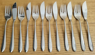 WMF 12 Teile  Primera  Fischbesteck Cromargan für 6 Personen - Bild 1 von 3