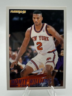 1994-95 Fleer #335 Monty Williams novato New York Knicks - Imagem 1 de 2