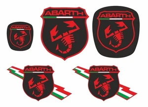 Kit loghi adesivi PUNTO ABARTH EVO COPRILOGHI NERO- ROSSO - Imagen 1 de 1