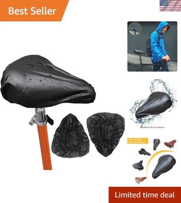 Fundas de asiento de bicicleta impermeables de ajuste universal - Paquete de 3 para la máxima protección del asiento Foto 1 de 4