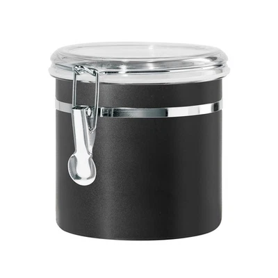 Oggi Stainless Steel Kitchen Canister 36 fl oz, Black - Airtight Clamp Lid, C... - Image 1 of 4