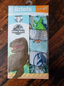 *NWT* Boys' Briefs 6 Pack (4T) Jurassic World - Picture 1 of 2