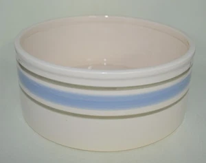 Napco 2766 Bowl Round Large Dog Dish Beige Blue - Picture 1 of 5