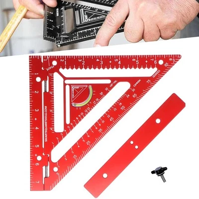 Smarts Square Tool, 8.5 Inch Adjustable Carpenter Rafter Square Tool - Image 1 of 4