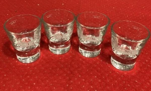 Set of 4 Heavy Jameson Irish Whiskey Shot Glasses 1.5 oz - Picture 1 of 11