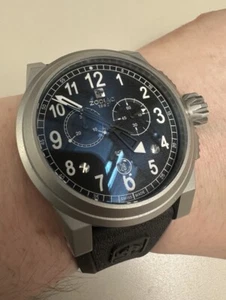 Zodiac Aviator ZMX04 Swiss Chronograph 100M Diver Watch, Black Dial No Box - Picture 1 of 16