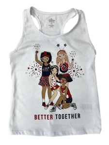 Girls White Better Together 4th Of July Tank Top Patriotic Shirt - Picture 1 of 2