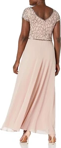 Abito da donna J Kara berretto collo a V con perline TAGLIA 6 colore: blush/mercurio - Foto 1 di 4