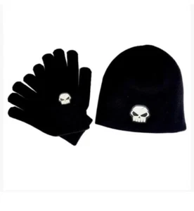 No Fear Black Hat And Gloves Set - Kids Size Junior - Winter Warm - Brand New - Picture 1 of 3