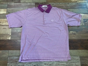 Polo de golf homme Fairway & Greene violet blanc rayé XL manches courtes coton - Photo 1/10