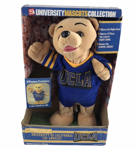 Vintage Gemma UCLA Bruin Bear University Mascot Animated Toy Needs Battery Pack Cover