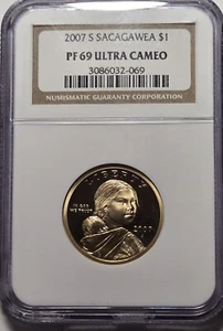 2007 S Sacagawea Dollar NGC PF 69 Ultra Cameo Sharp Detail Coin #A-225 - Picture 1 of 2